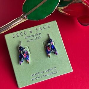 925 Silver Earrings,Seed & Sage Sterling Silver Colorful Earrings